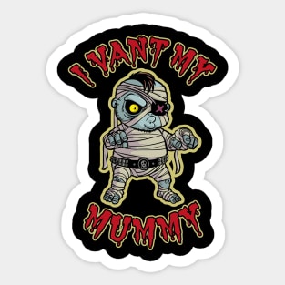 Halloween Cute Scary Mummy Sticker